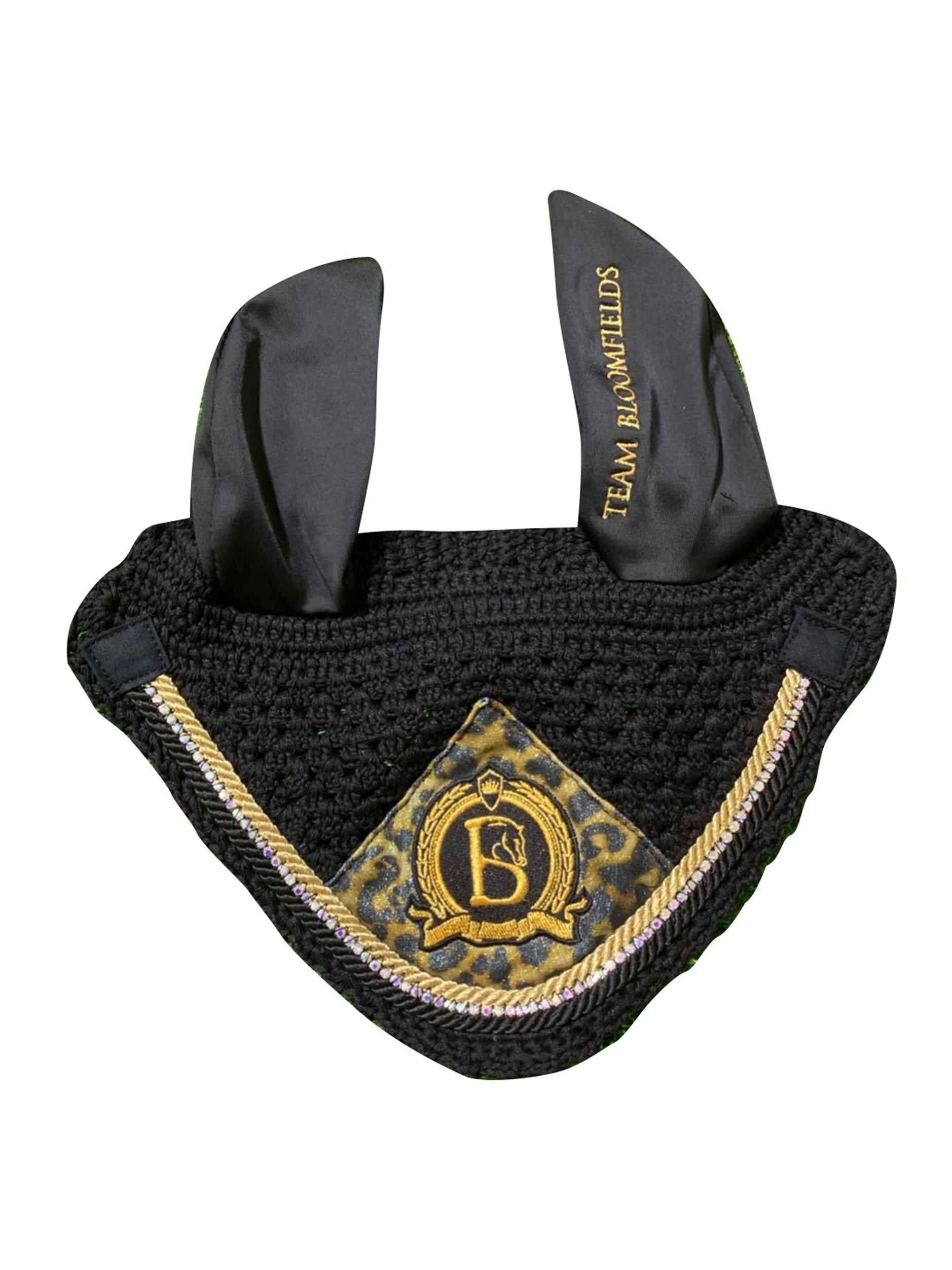Bonnet - Black & Leopard Print