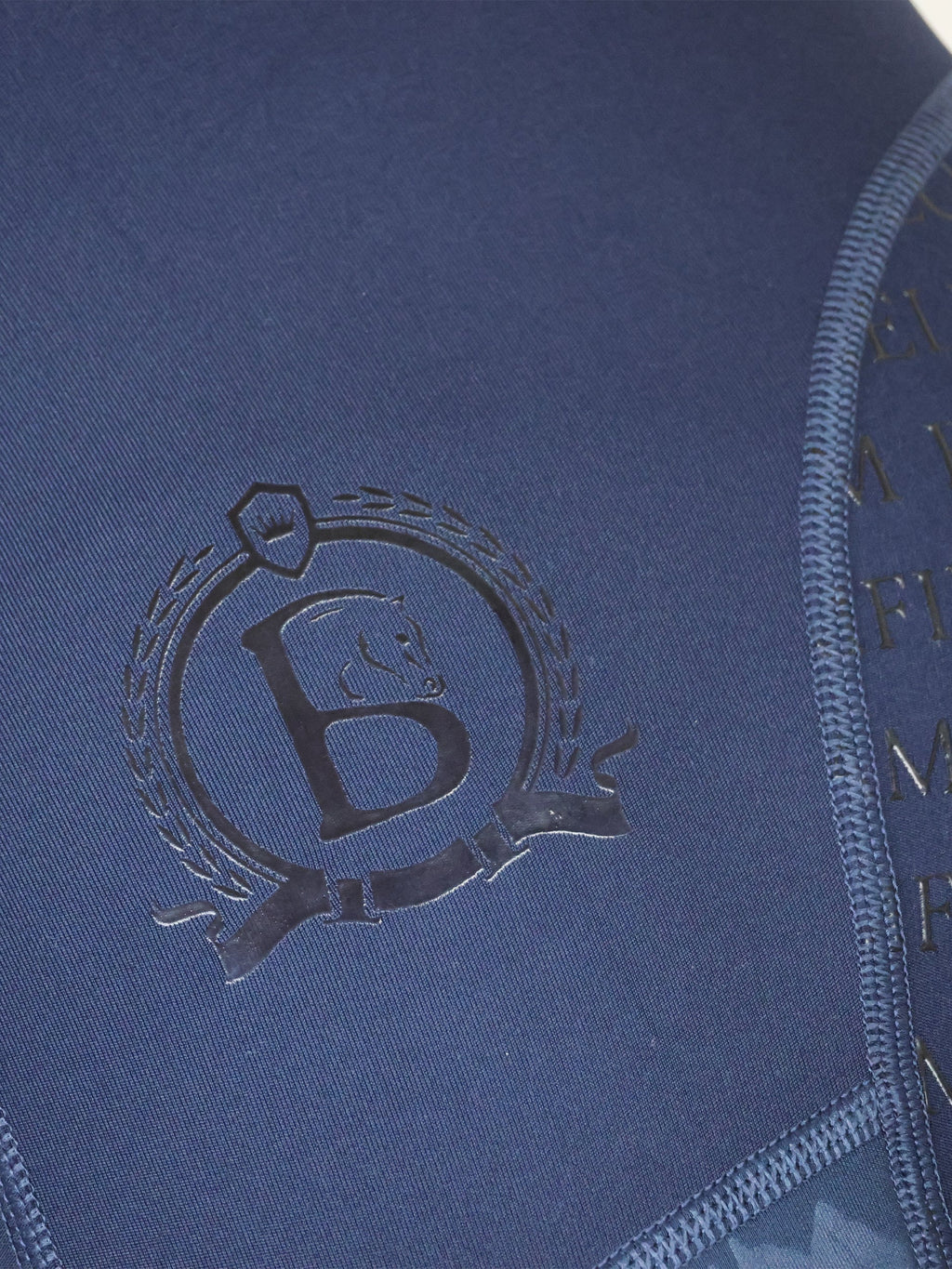 Leonora Navy & Navy Full Silicone Seat Riding Leggings