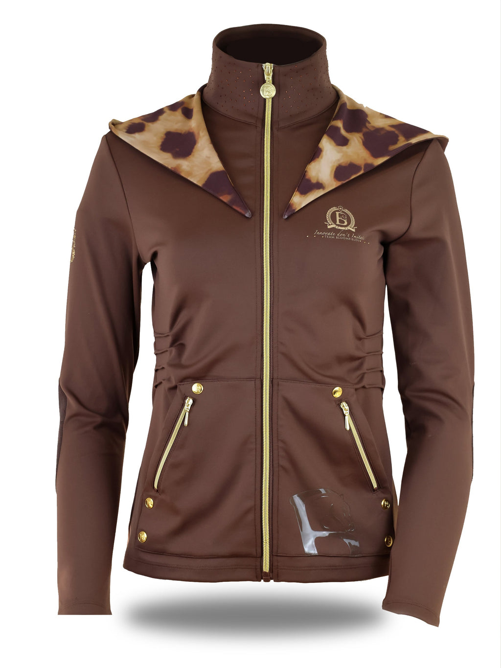 Kids Brown Jacket & Leopard Detail