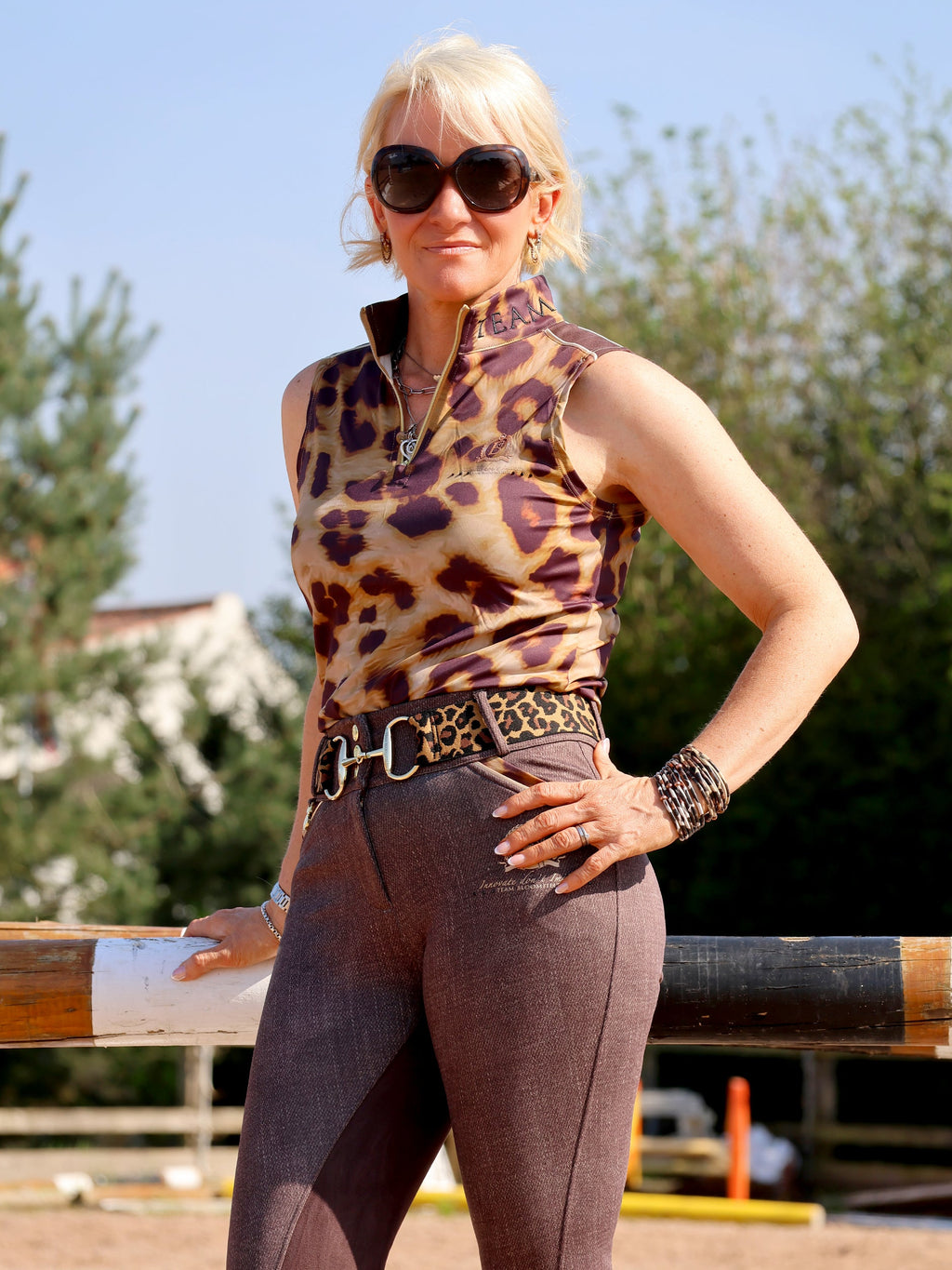 Leopard Print Sleeveless Base Layer
