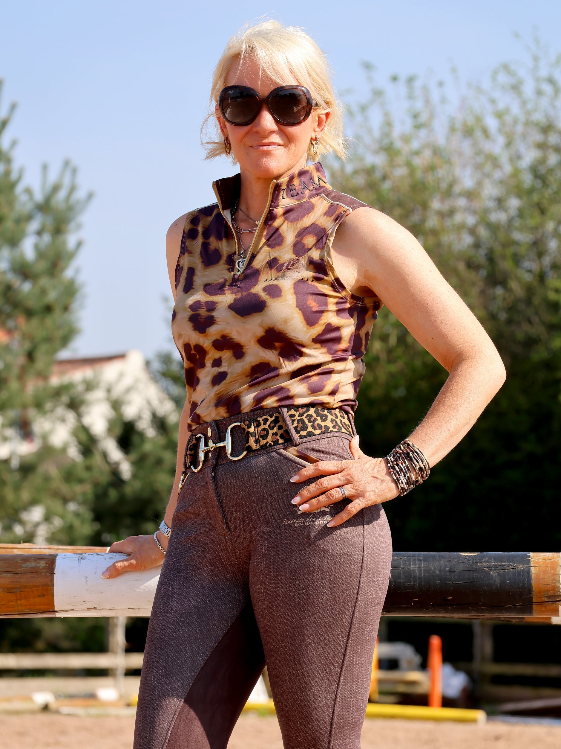 Leopard Print Sleeveless Base Layer