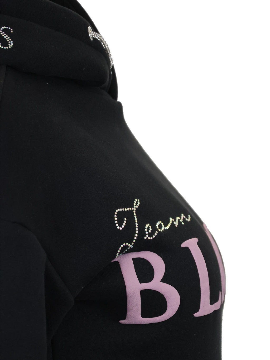 Lexi - Bubble Print Logo Hoodie in Black