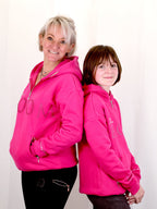 Kids Luna - Rhinestone Logo Hoodie in Hot Pink