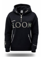 Kids Luna - Rhinestone Logo Hoodie in Black & Silver