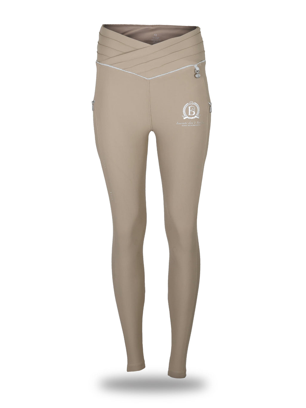 Kids Maya Beige Pleated leggings