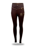 Kids Maya Chocolate Pleated Leggings