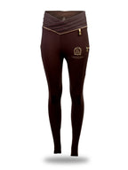Kids Maya Chocolate Pleated Leggings