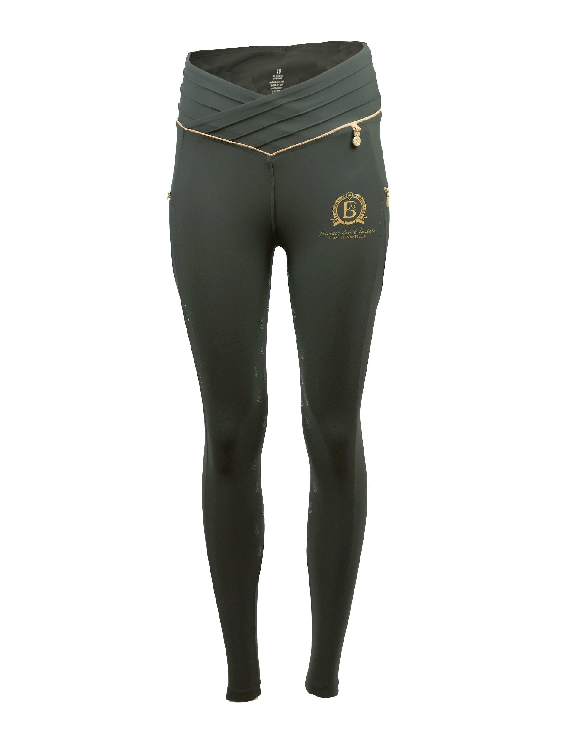 Kids Maya Olive Pleated leggings