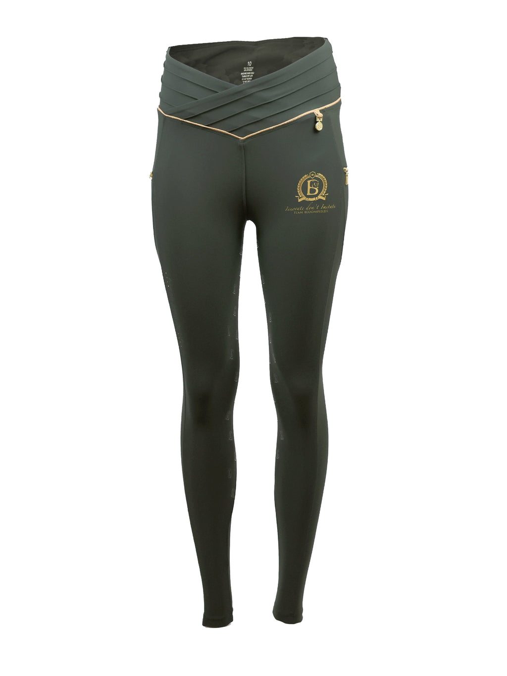 Maya Pleated Olive Leggings