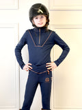 Kids Maya Navy Pleated Base Layer