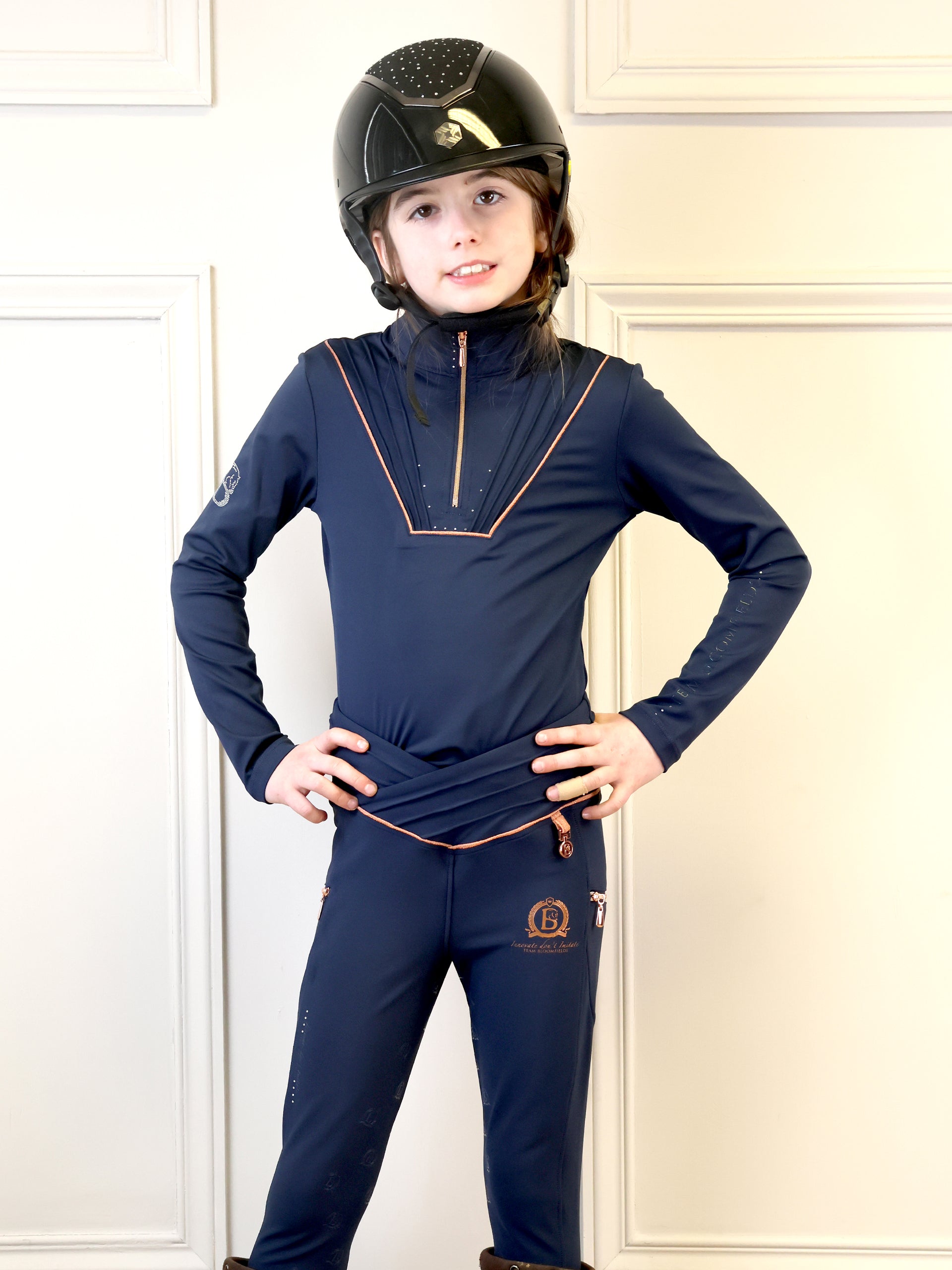 Kids Maya Navy Pleated Base Layer