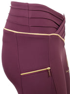 Kids Maya Mulberry Pleated Leggings