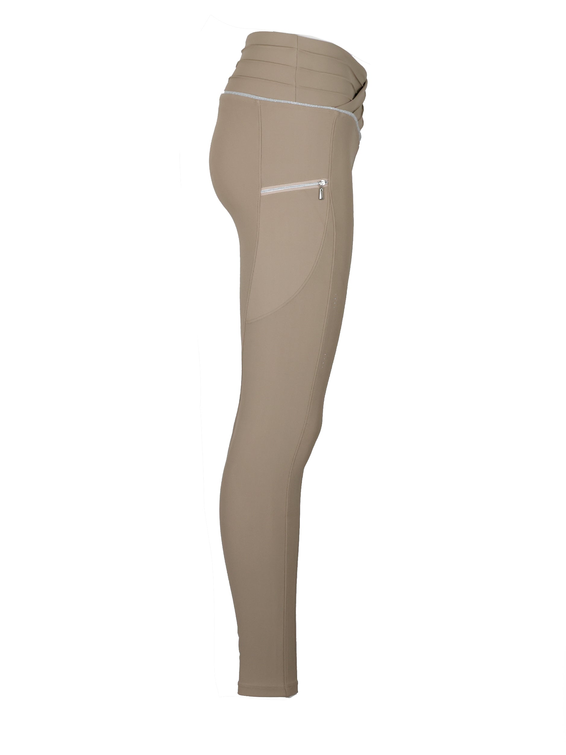 Kids Maya Beige Pleated leggings