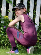 Kids Leonora Plum & Navy Leggings