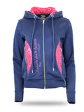 Kids Ava Navy & Hot Pink Fitted Zip Hoodie