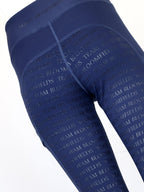 Leonora Navy & Navy Full Silicone Seat Riding Leggings