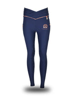Kids Maya Navy Pleated leggings