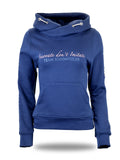 Amelia Navy & Pink Cross Necked Hoodie