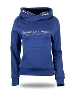 Amelia Navy & Pink Cross Necked Hoodie
