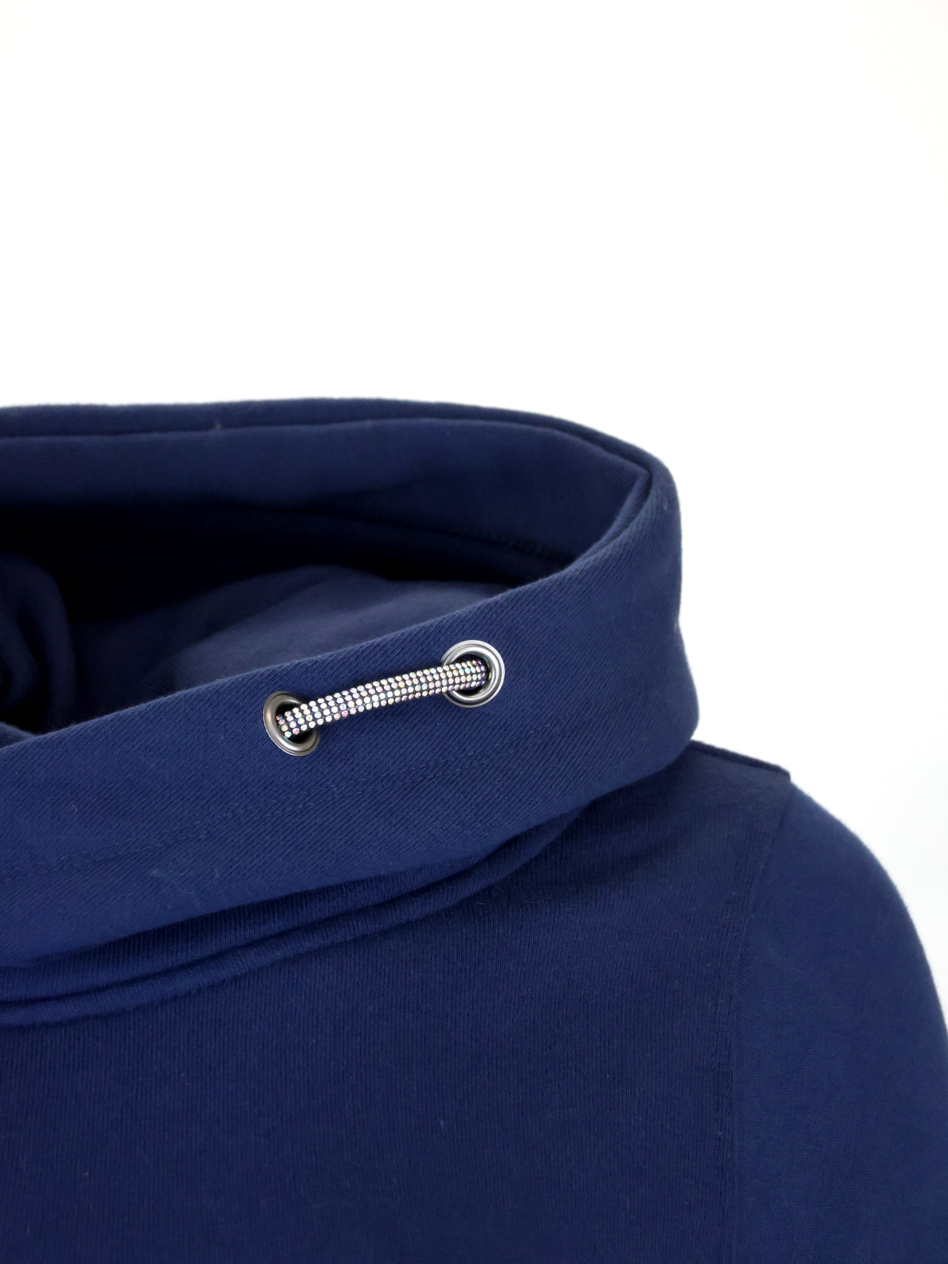 Kids Amelia Navy & Pink Cross Necked Hoodie
