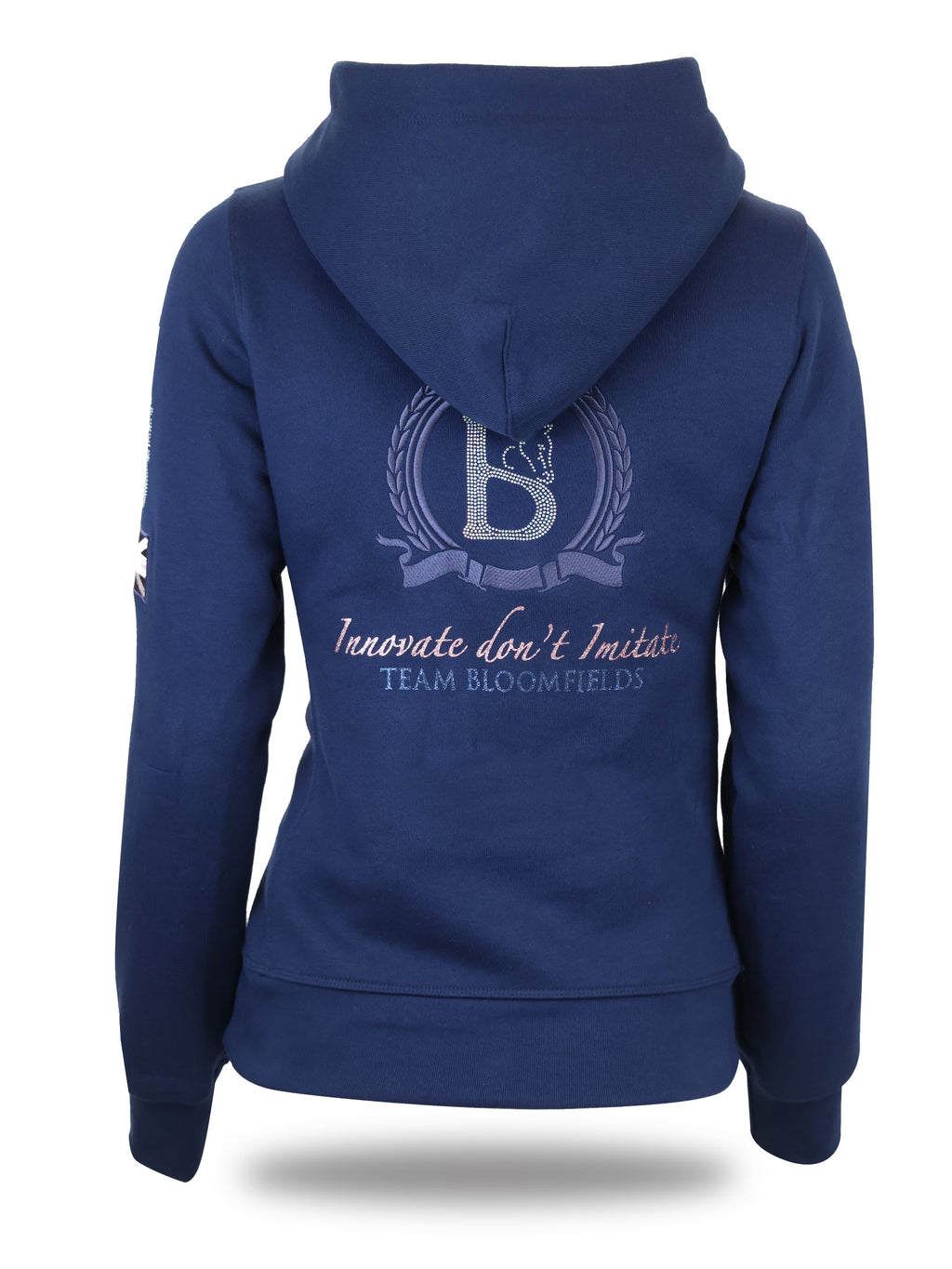 Amelia Navy & Pink Cross Necked Hoodie