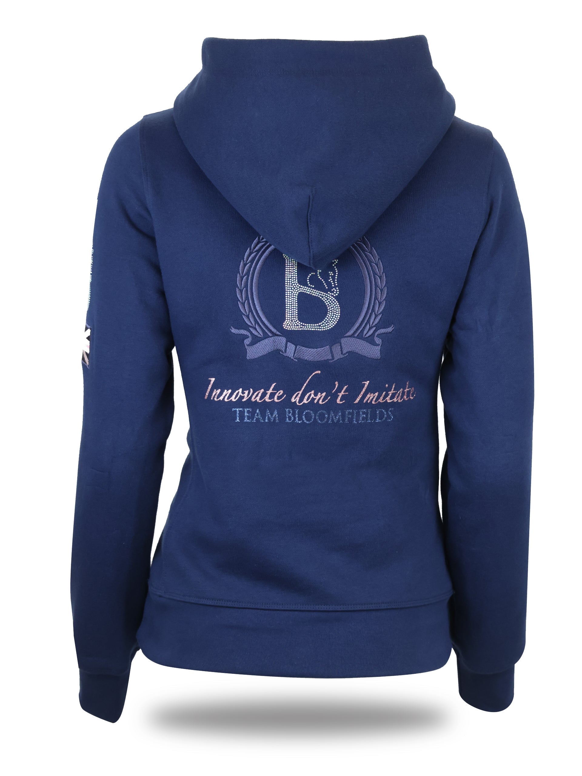 Amelia Navy & Pink Cross Necked Hoodie