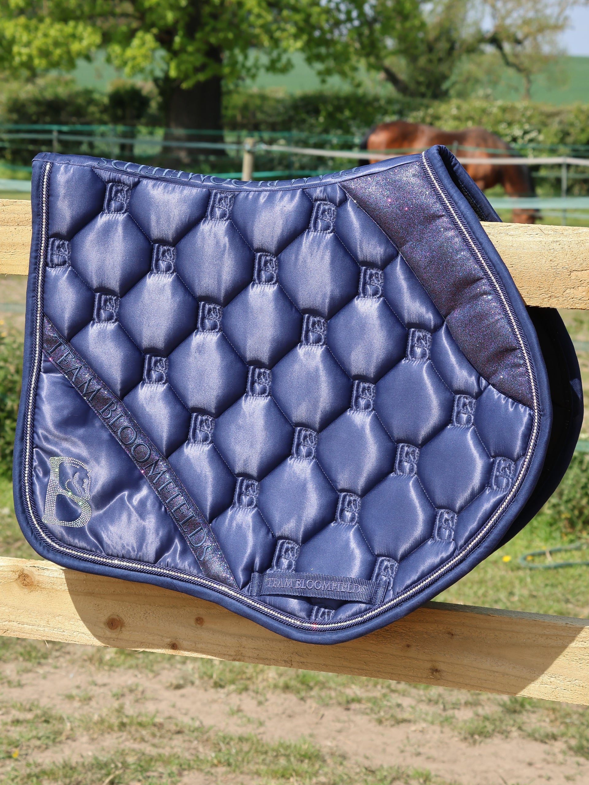 Saddle Pad - Navy & Navy Sparkle Jump