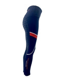 Kids Navy Red & White Leggings