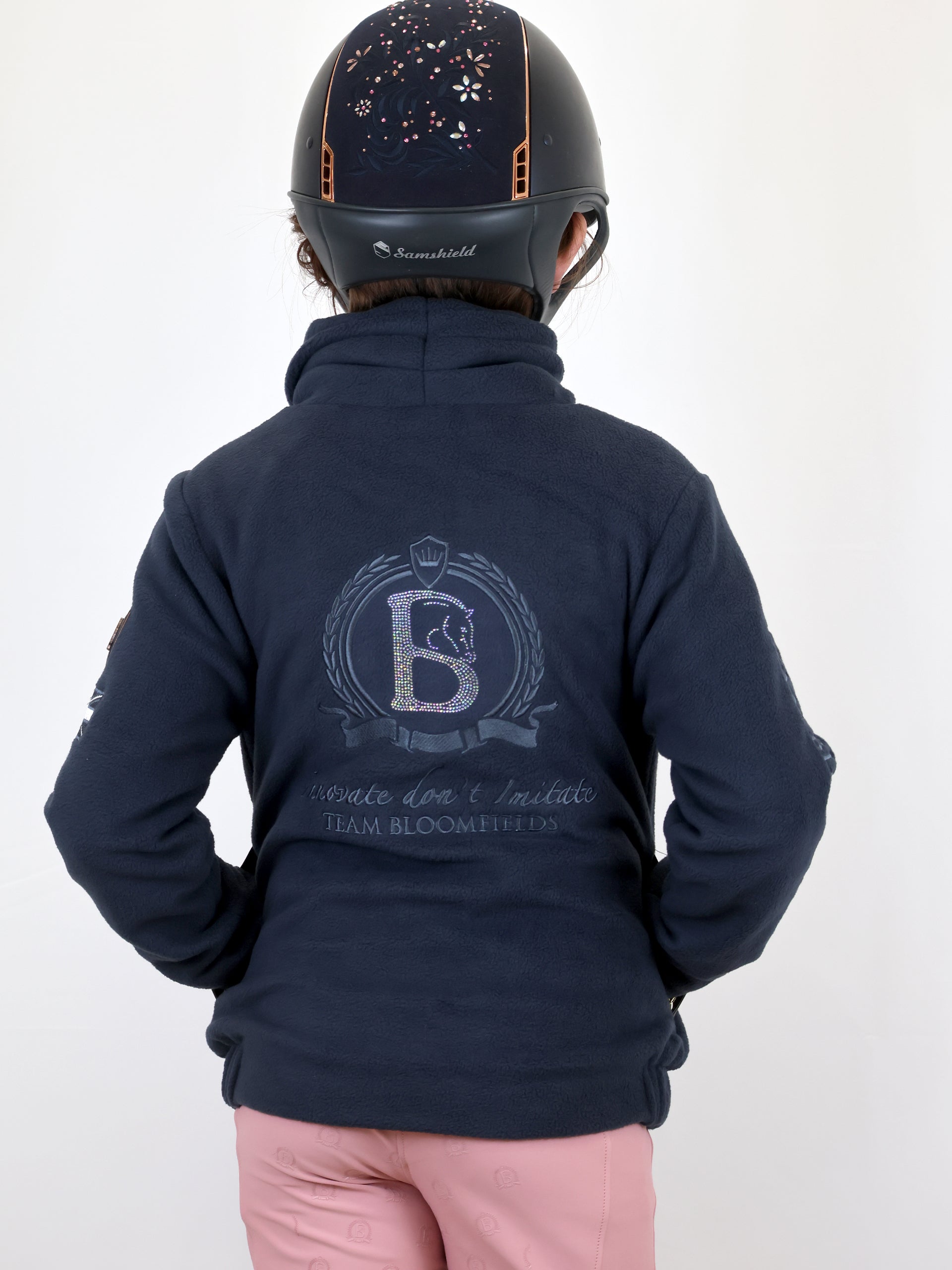 Kids Selena Navy Fleece Jacket