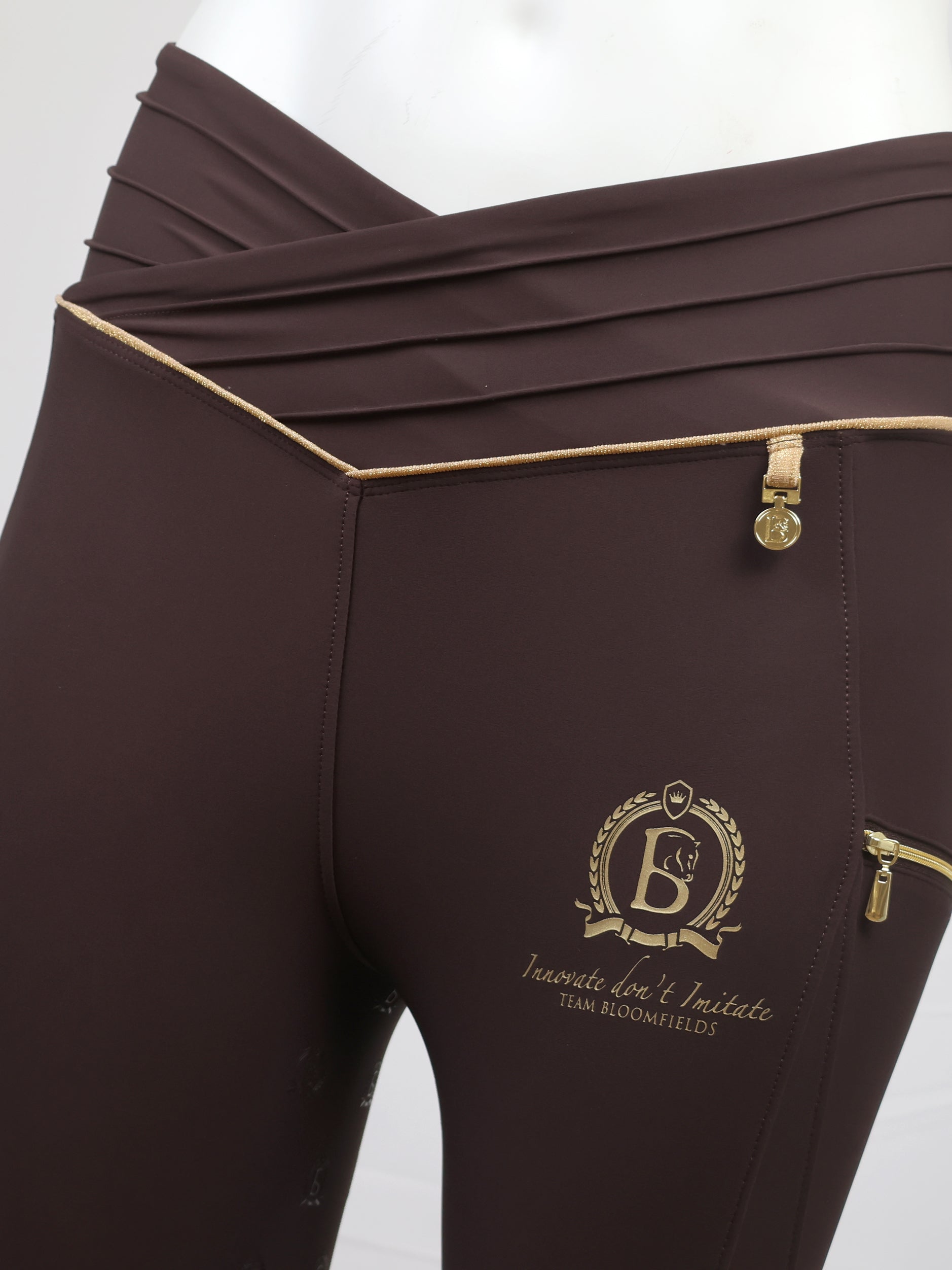 Kids Maya Chocolate Pleated Leggings