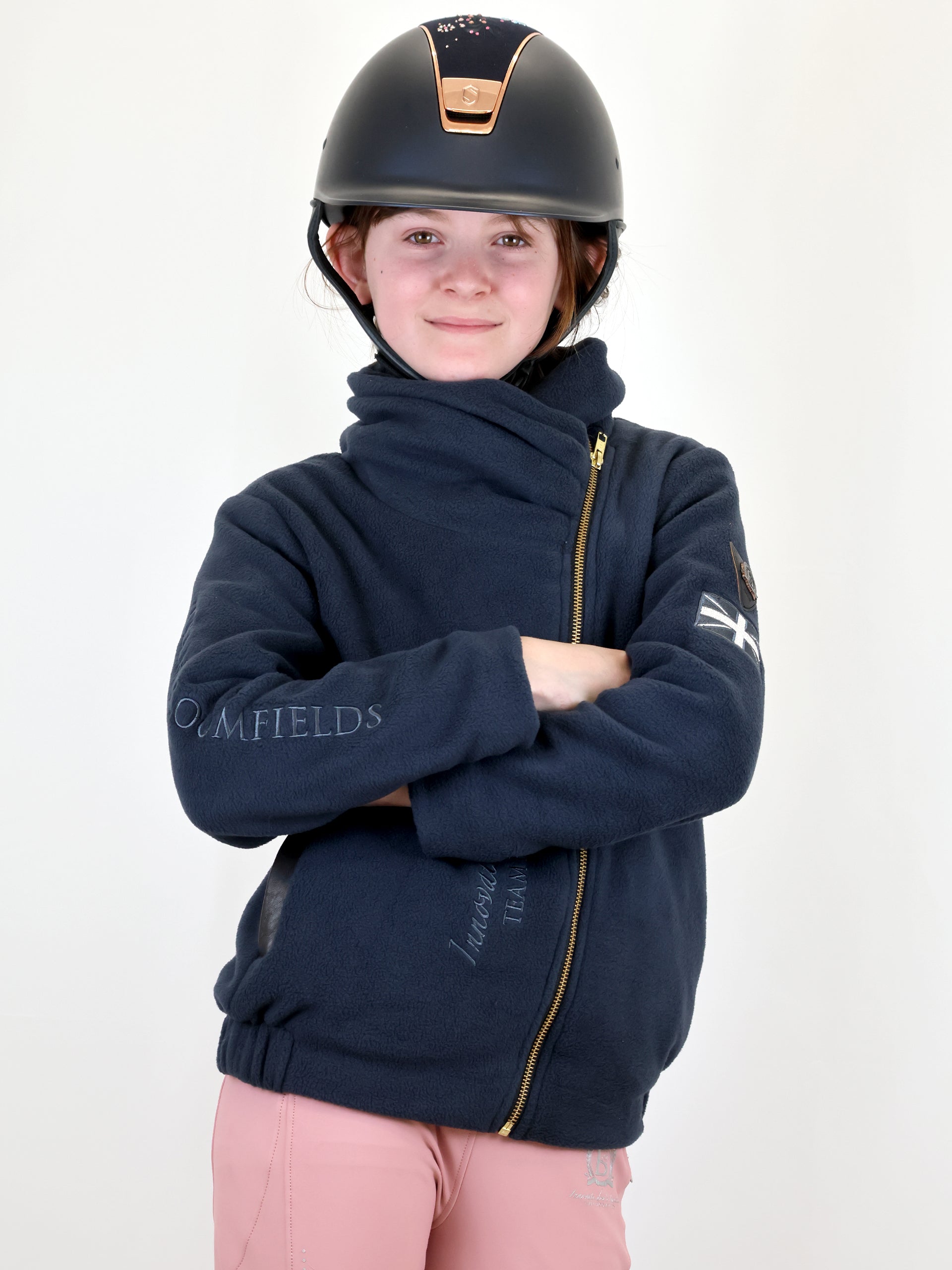 Kids Selena Navy Fleece Jacket