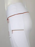 Kids Maya White Pleated leggings
