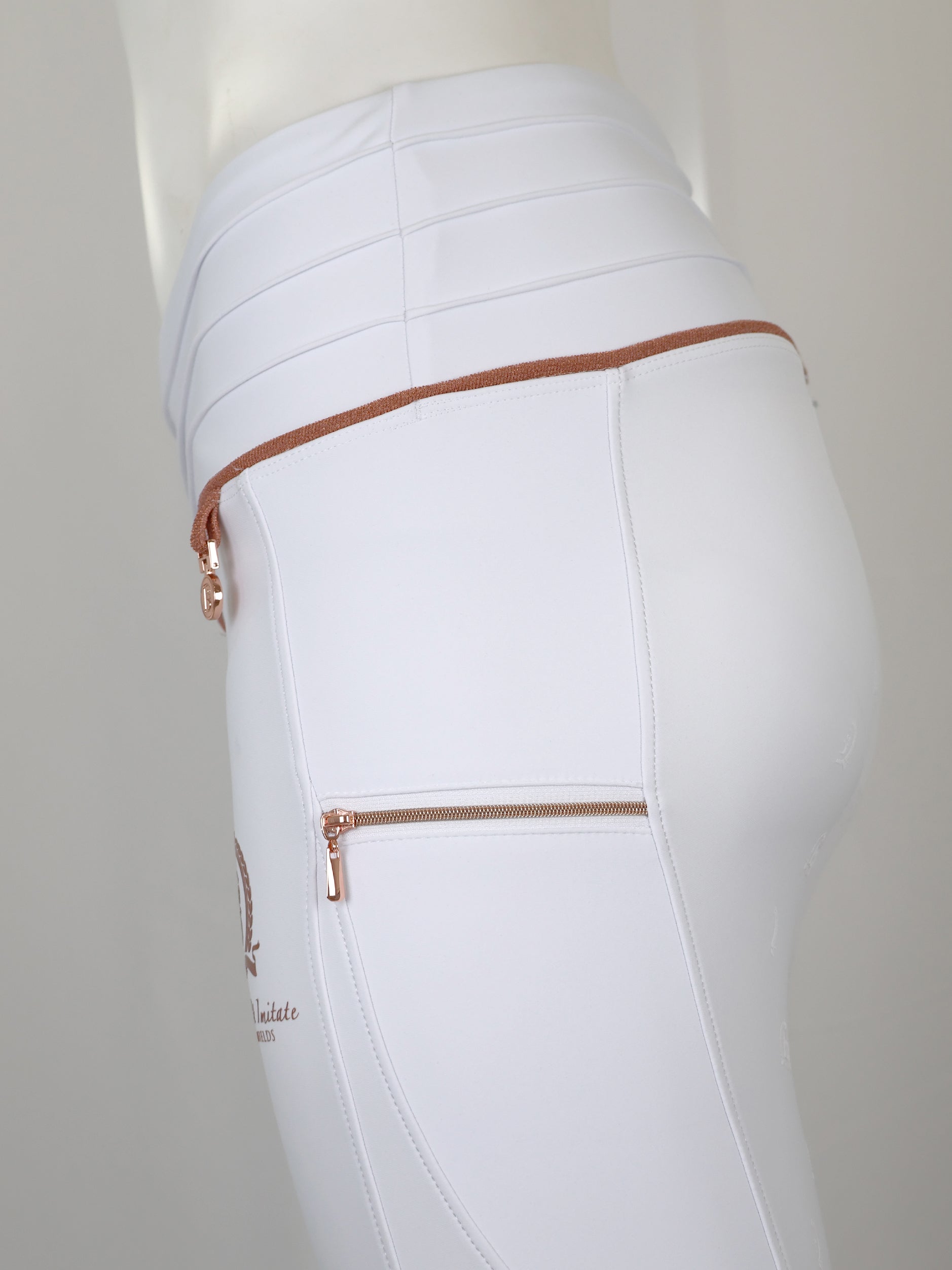 Kids Maya White Pleated leggings