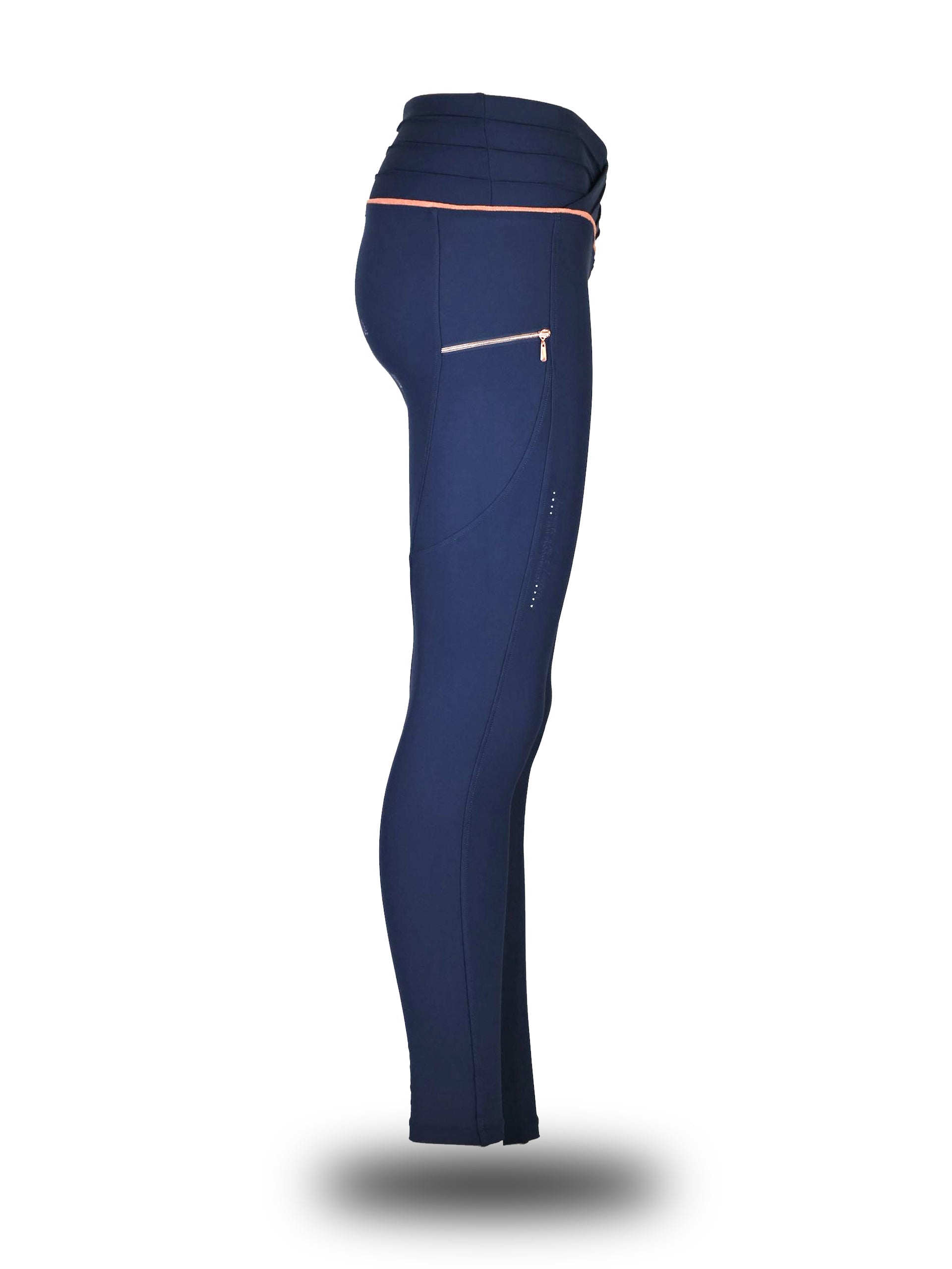 Kids Maya Navy Pleated leggings