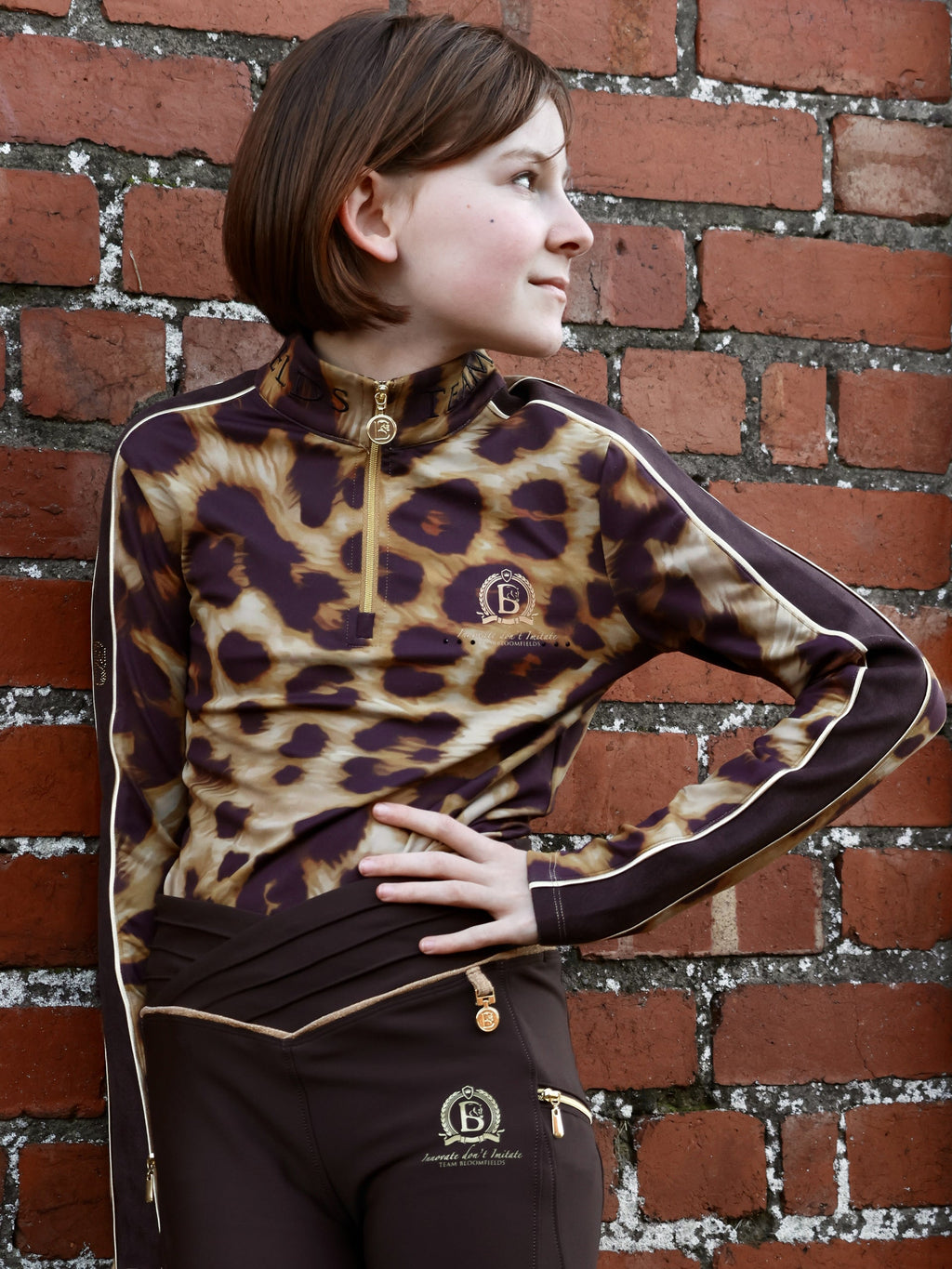 Kids Leopard Print Long Sleeve Base Layer