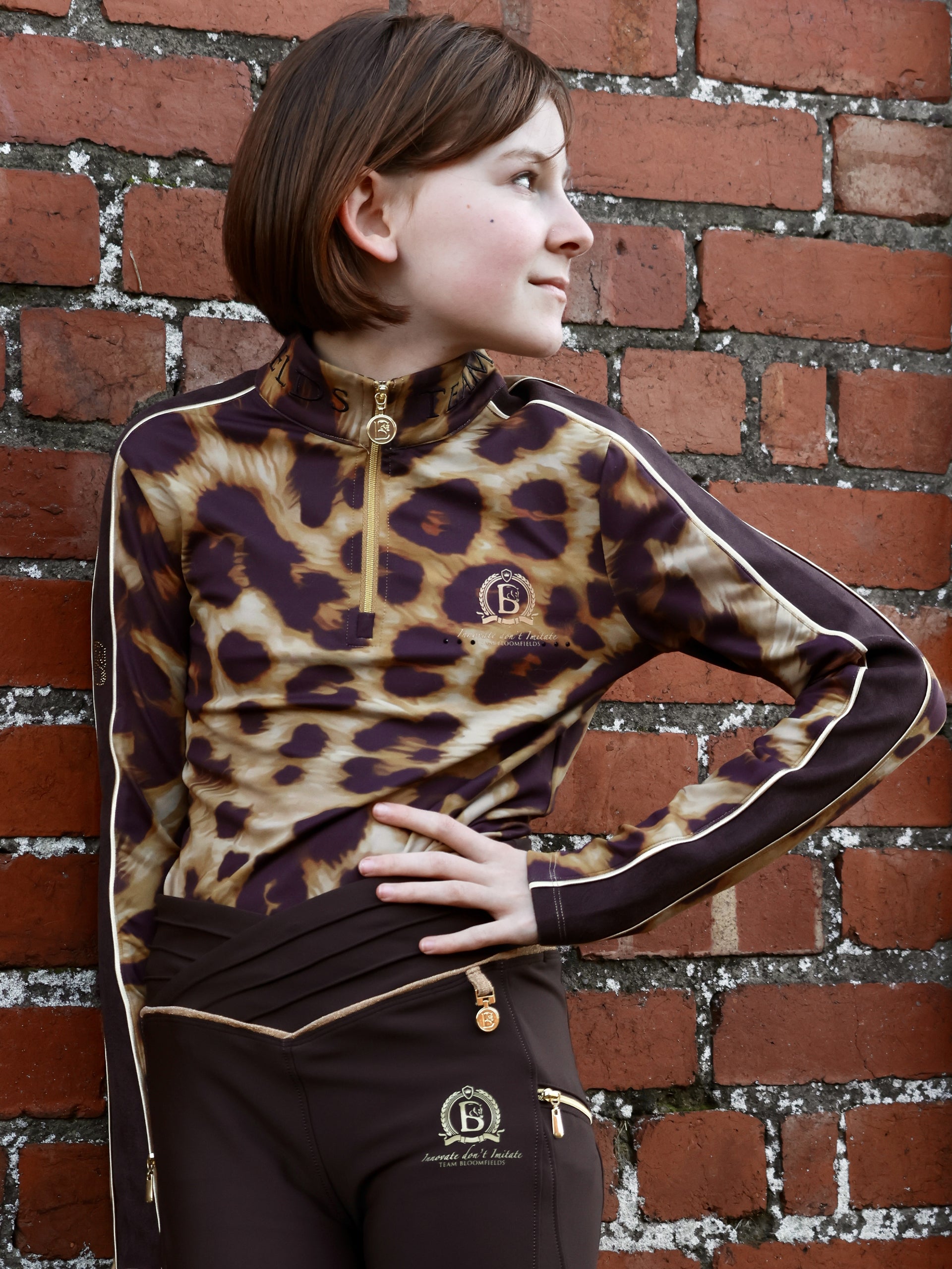 Kids Leopard Print Long Sleeve Base Layer