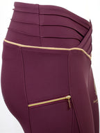 Kids Maya Mulberry Pleated Leggings