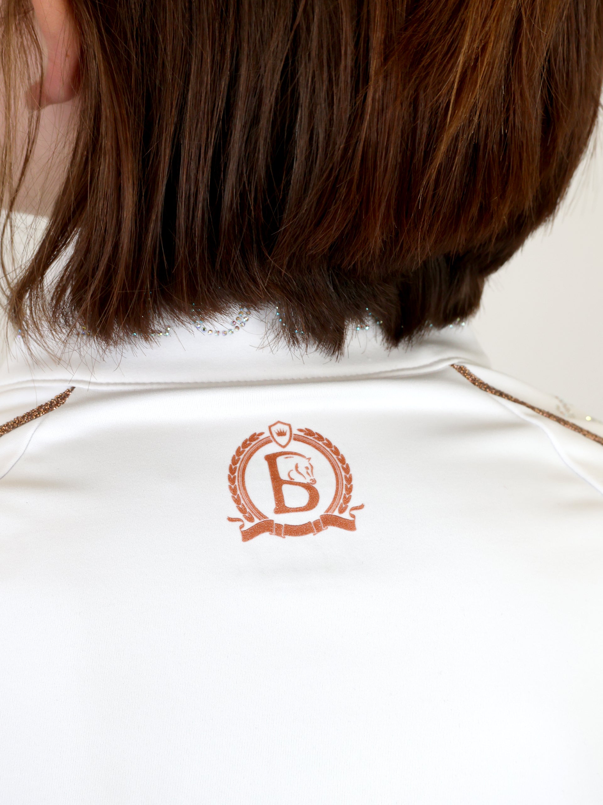 Chloe White Crystal Base Layer With Long Sleeves