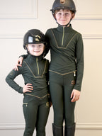 Kids Maya Olive Pleated Base Layer
