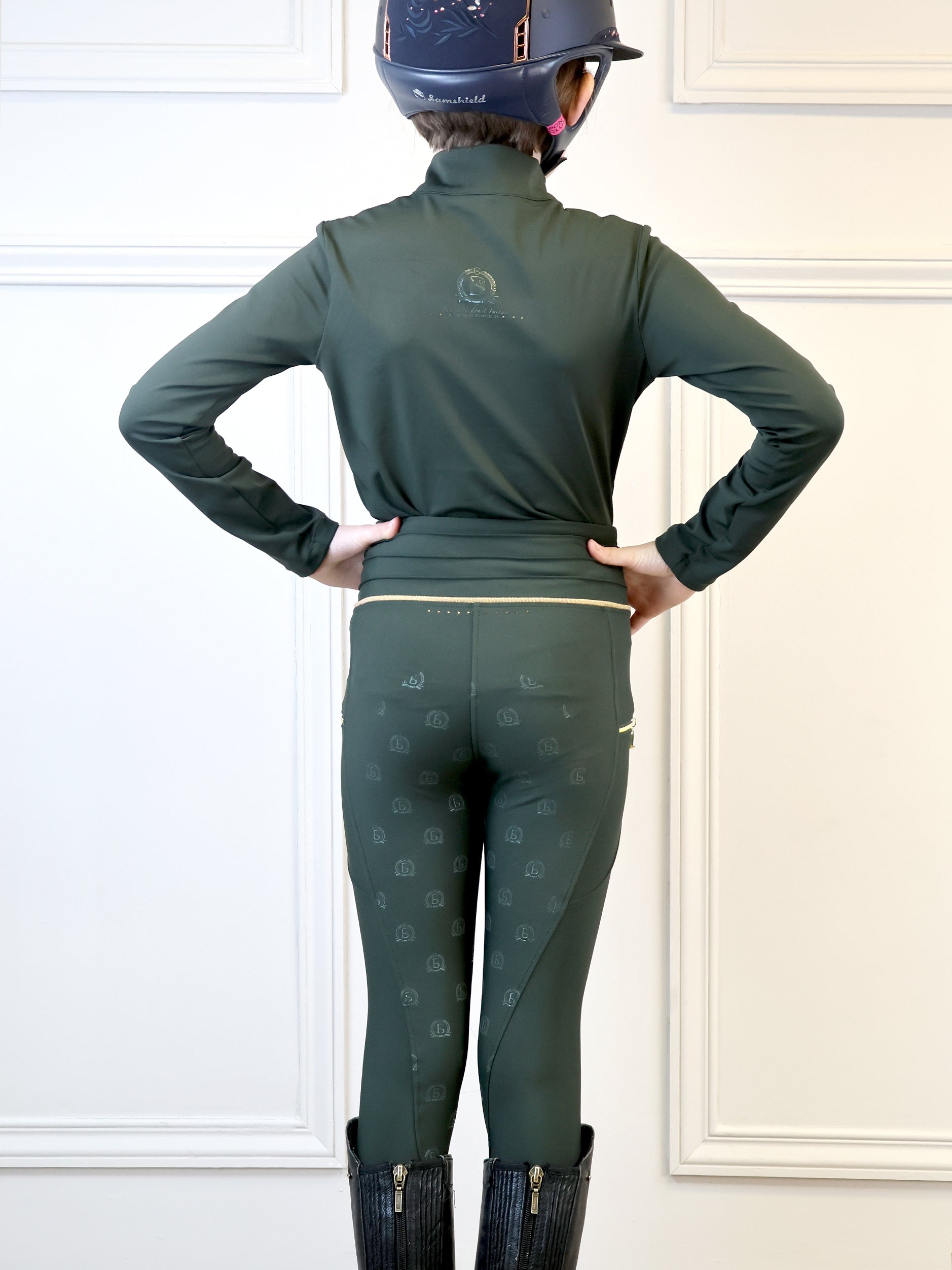 Kids Maya Olive Pleated Base Layer