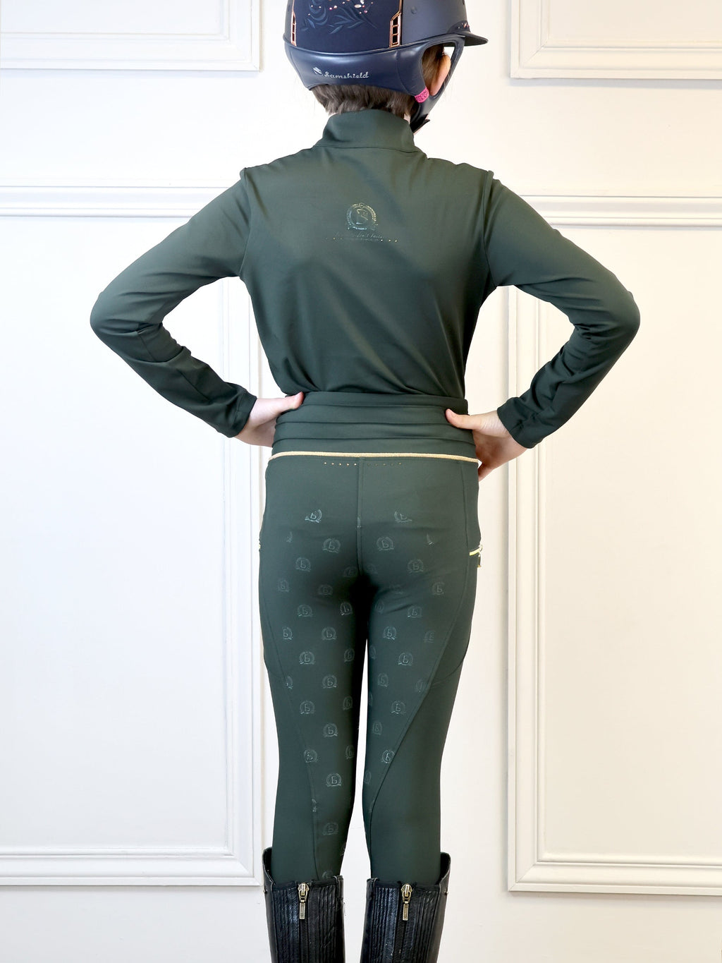 Kids Maya Olive Pleated leggings
