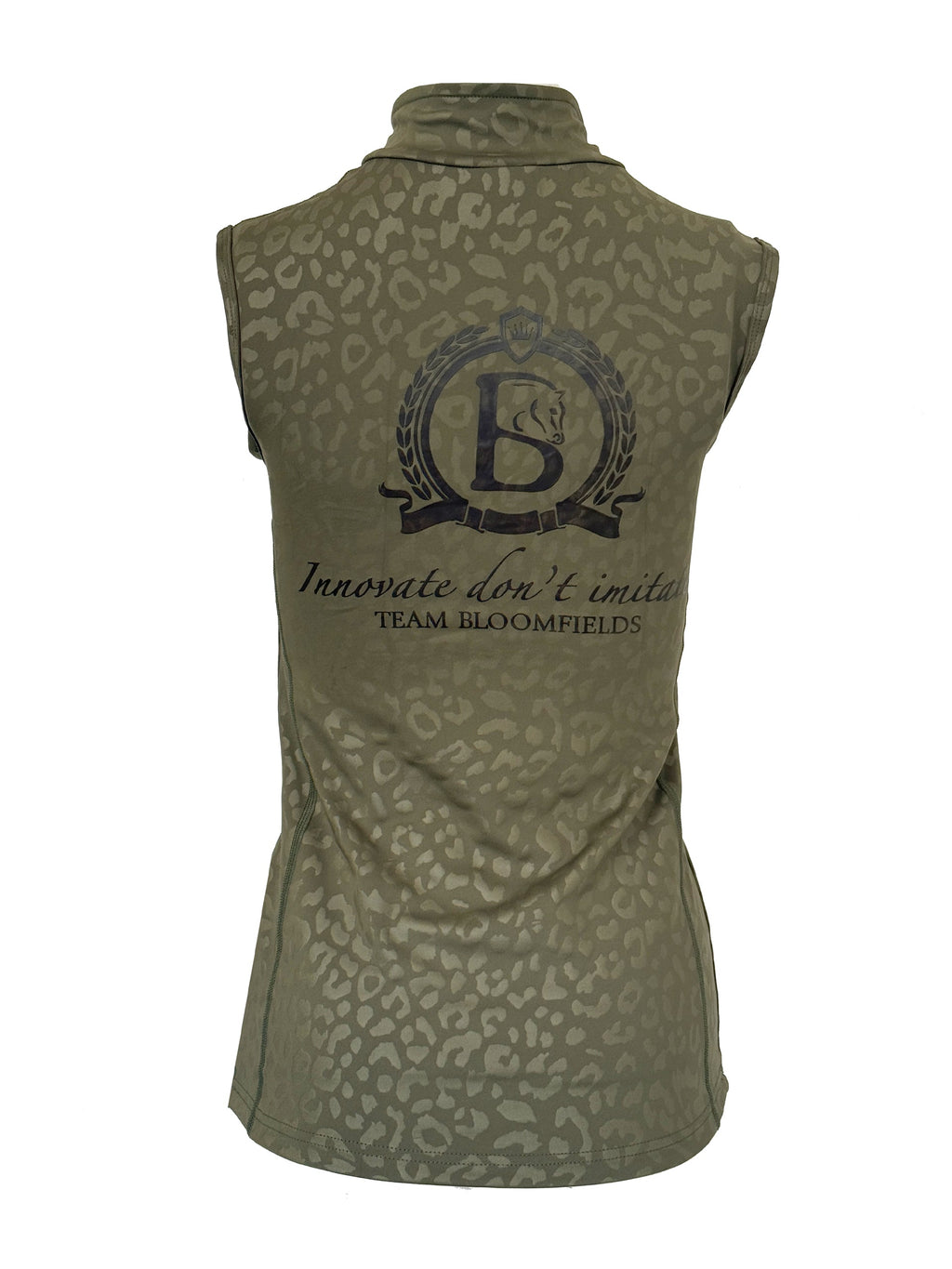 Leonora Olive Leopard Print sleeveless Base Layer