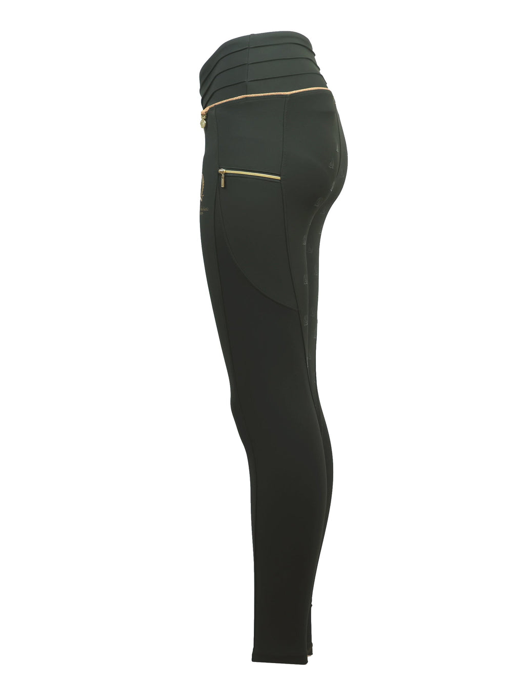 Maya Pleated Olive Leggings