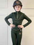 Kids Maya Olive Pleated Base Layer