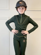 Kids Maya Olive Pleated Base Layer
