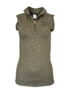 Leonora Olive Leopard Print sleeveless Base Layer