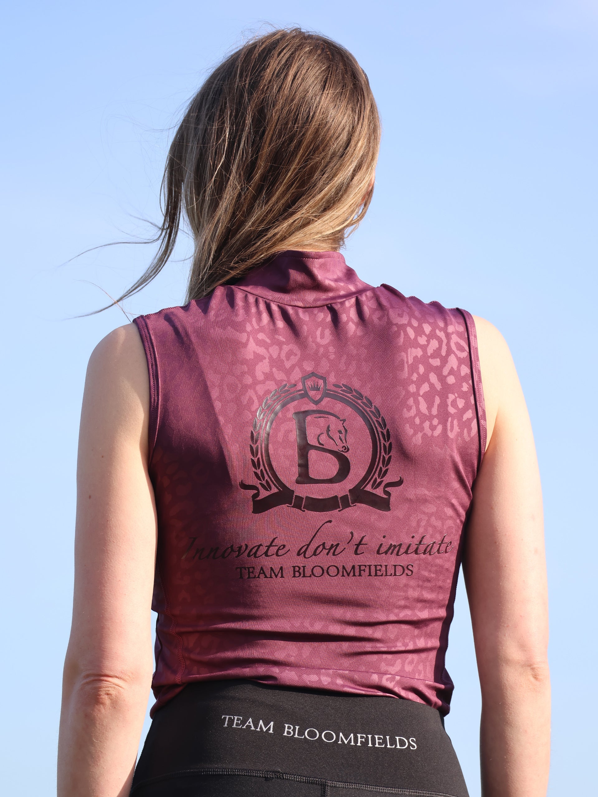 Leonora Black & Plum Full Silicone Seat Riding Leggings