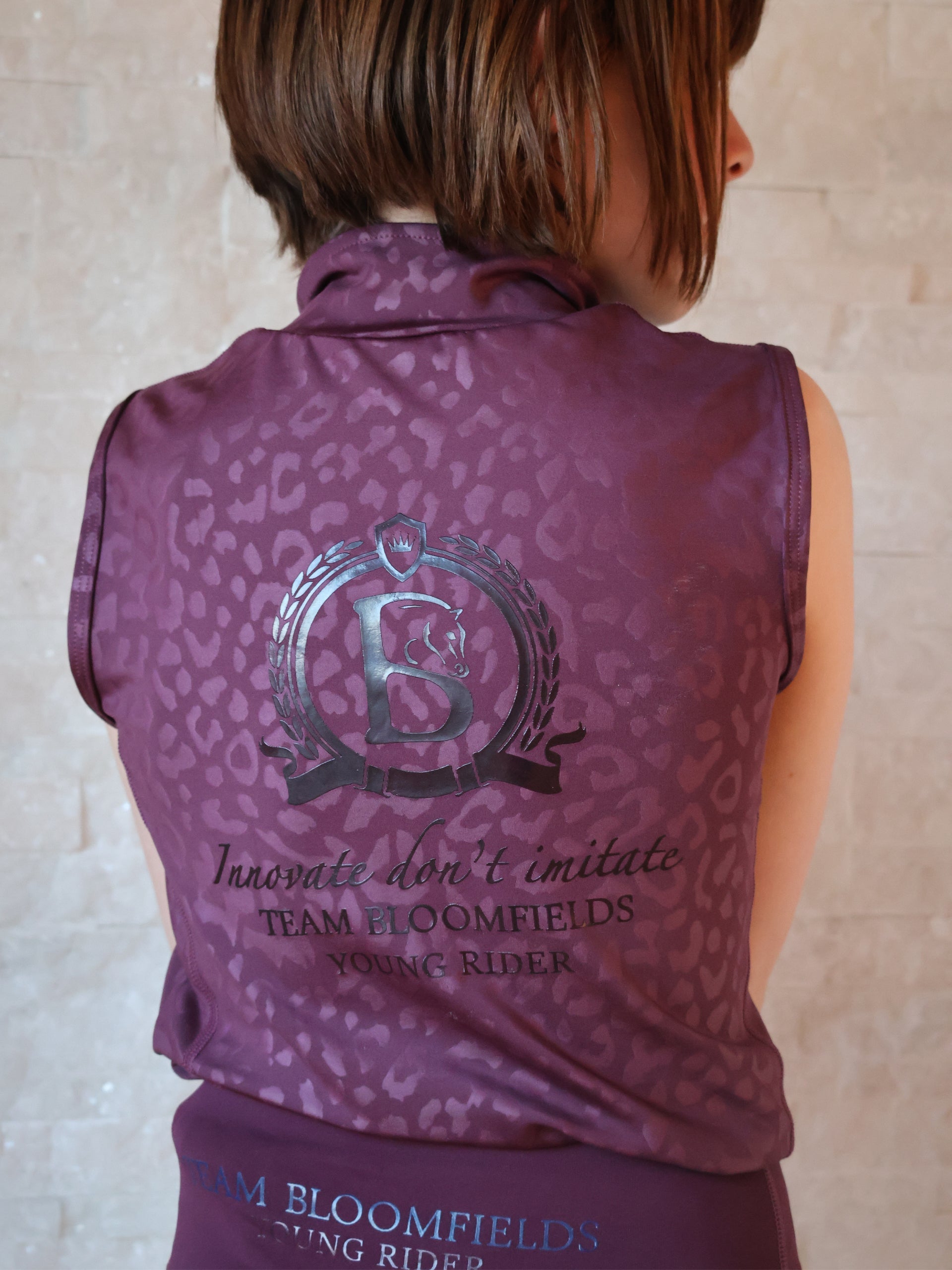 Kids Leonora Plum Sleeveless Base Layer