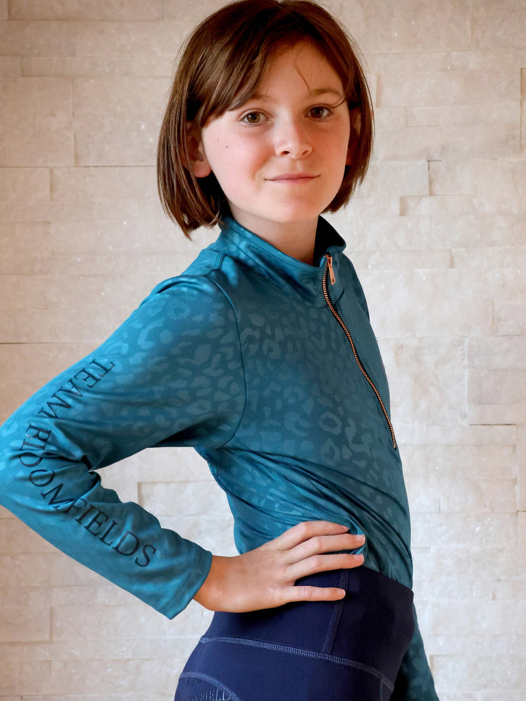 Kids Leonora  Peacock Base Layer With Long Sleeves