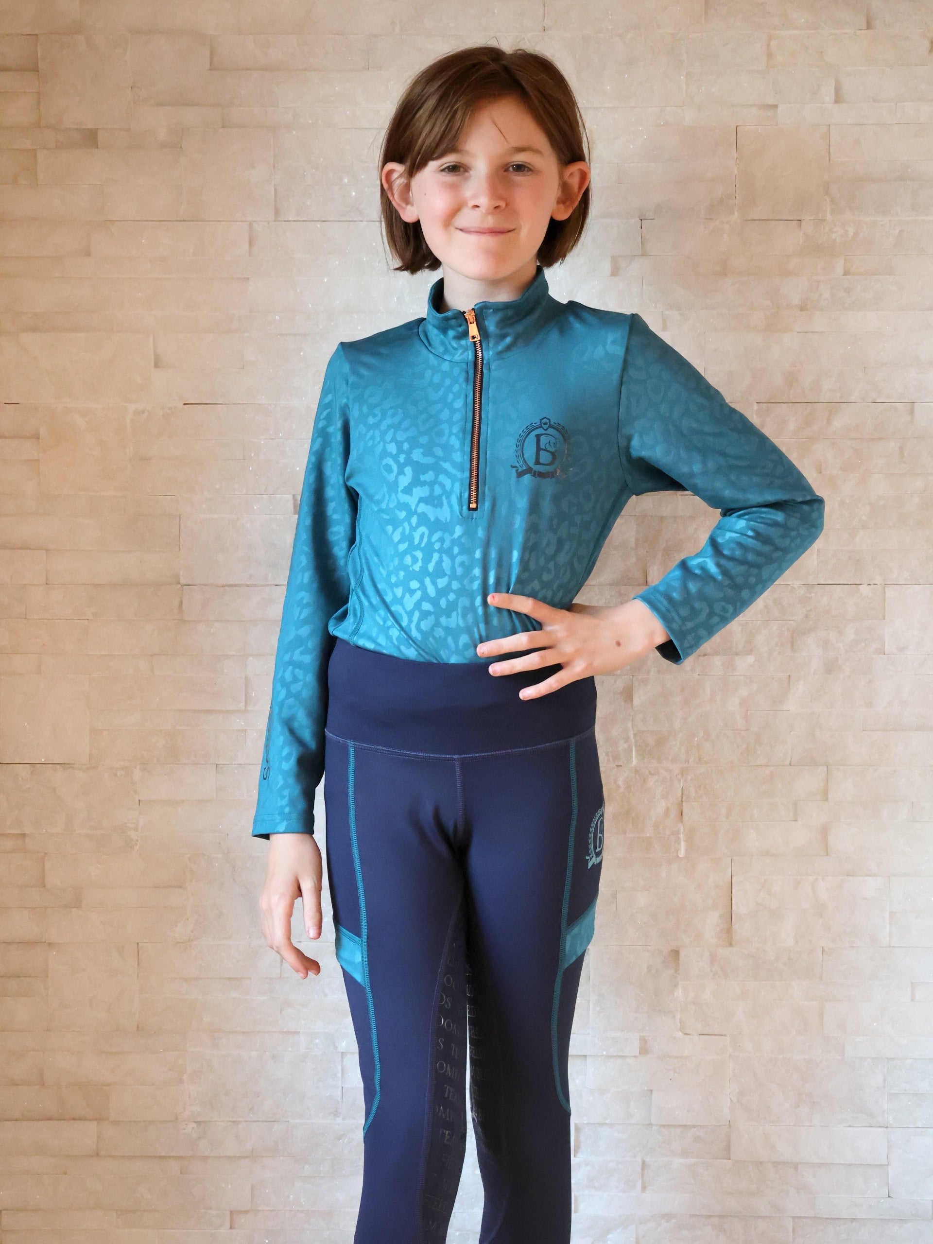 Kids Leonora  Peacock Base Layer With Long Sleeves